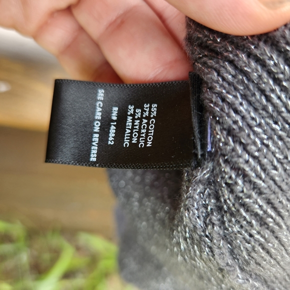 Torrid Sweater Open Front Cardigan Size 00 Grey Sparkle - Picture 7 of 8